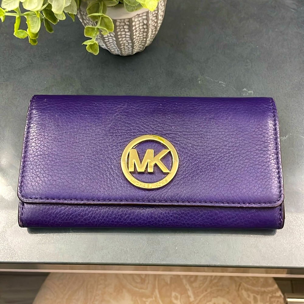 Michael Kors Fulton Wallet Grape Purple